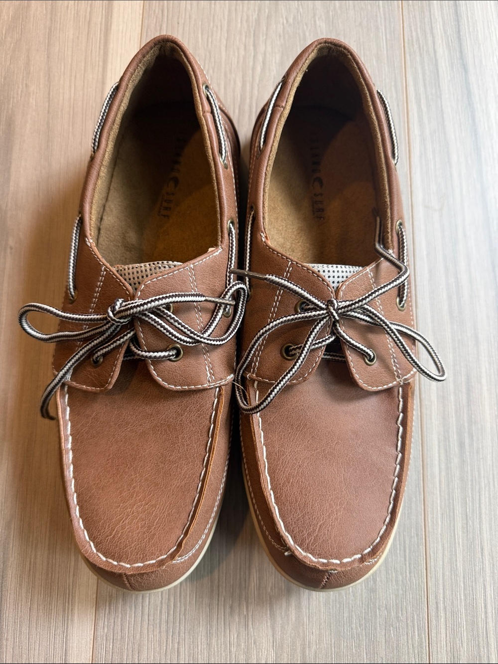 Island Surf Men's Brown Boat Shoe Size 10.5